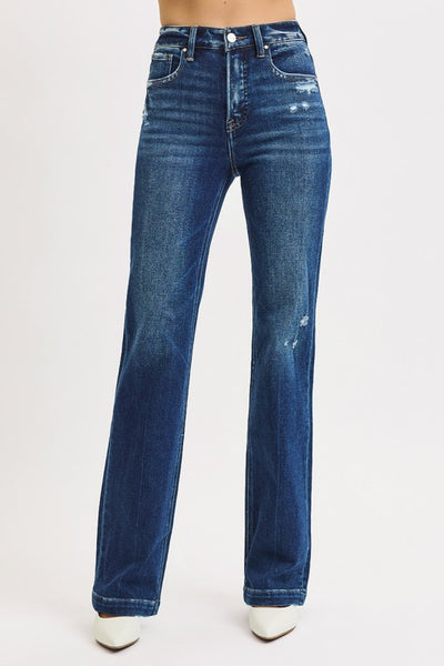 High Rise Straight Denim Tummy Control - Risen Jeans   G5