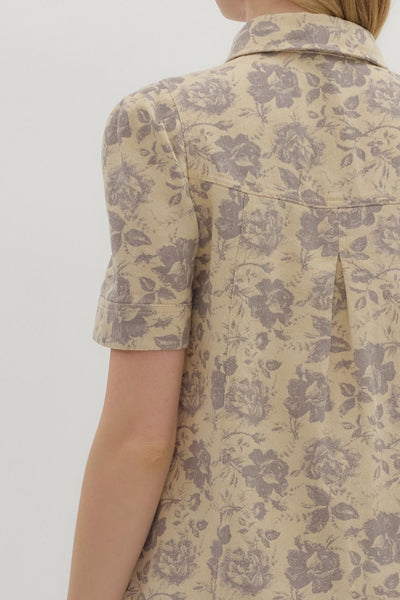 the Alexis Floral Denim Dress