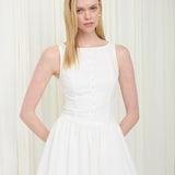 The Willa White Boatneck Dress