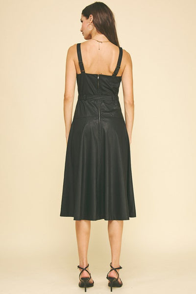 the Dylan - Black Faux leather dress