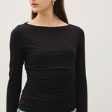 The Sloane Ruched Long Sleeve Top