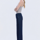 High Rise Trouser Wide Leg Dark Denim - Flying Monkey Jeans - C7