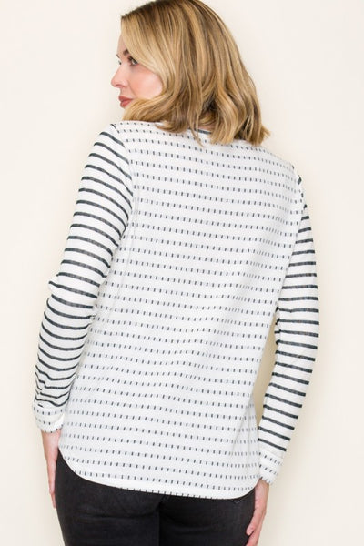 the Heather Stripe - Green Mixed Stripe