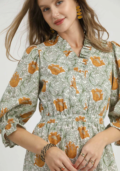 the Juliana Floral Fall Dress