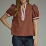 The Neapolitan Short Sleeve Blouse