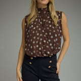 The Imogen Polka Dot Sleeveless Blouse