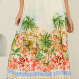 The Carrie Tropical Scene Skirt