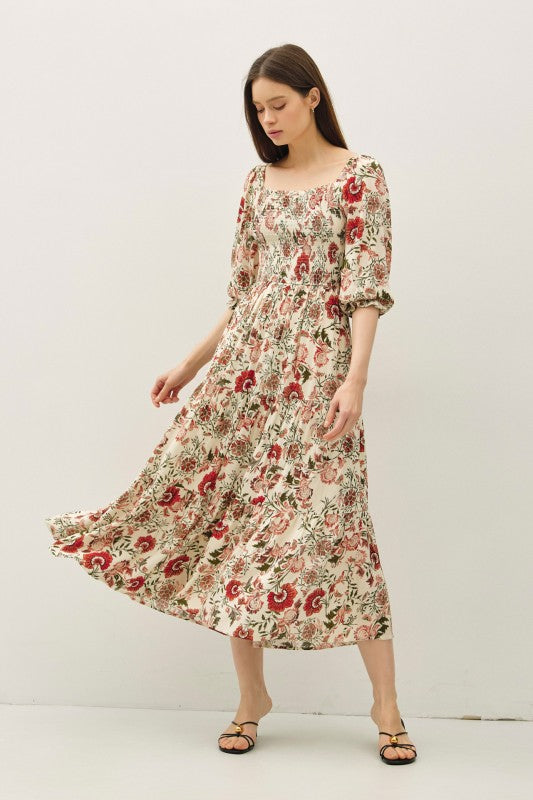 the Caroline Fall Floral Dress