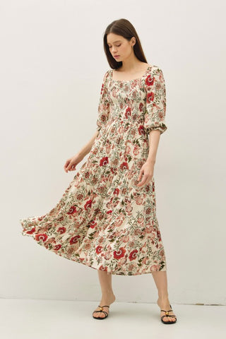 the Caroline Fall Floral Dress
