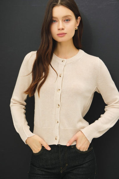 the Aggie Button Cardigan