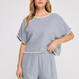 The Bahama Stitch Trim Dolman Top