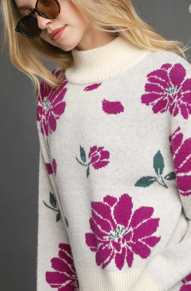 the Cassidy Floral Sweater