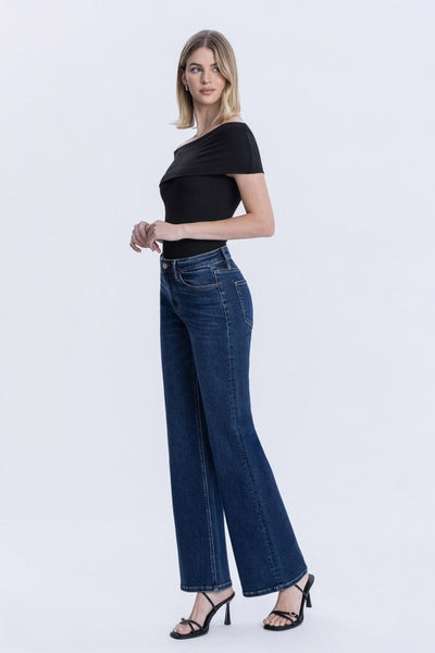 High Rise Vintage Flare Jeans - Vervet Denim   H8