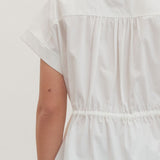 The Aurora White Drawstring Top