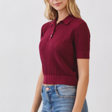 The Penelope Knit Collared Top
