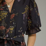 The Gloria Black Floral Dress