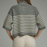 The Rumi Striped Short Sleeve Sweater
