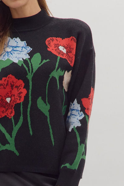 the Emily Floral Printed Sweater