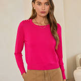 The Beth Shoulder Button Sweater