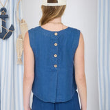 The Elodie Chambray Sleeveless Top