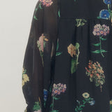 The Maggie - Black Floral Blouse