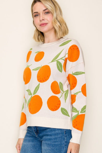 the Camila Orange Sweater