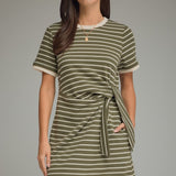 The Stella Tie Waist Stripe Dress