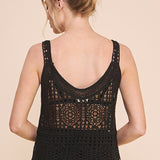 The Emily Black Crochet Top