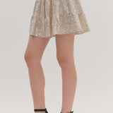 the Lexi Champagne Sequin Skirt
