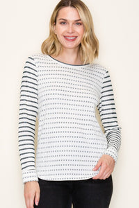 the Heather Stripe - Green Mixed Stripe