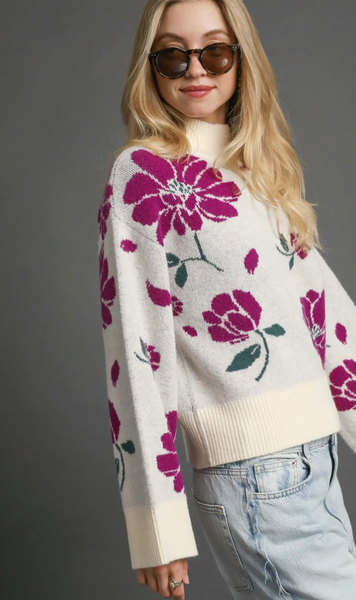 the Cassidy Floral Sweater