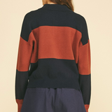 Color Block Knit Polo