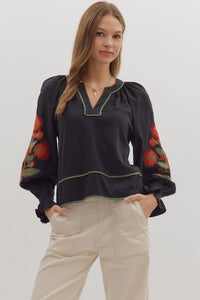 the Diane Embroidered Top