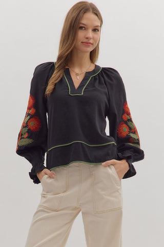 the Diane Embroidered Top