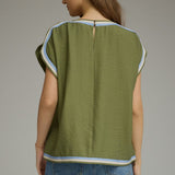 The Jessica Stripe Trim Top