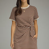 The Stella Tie Waist Stripe Dress