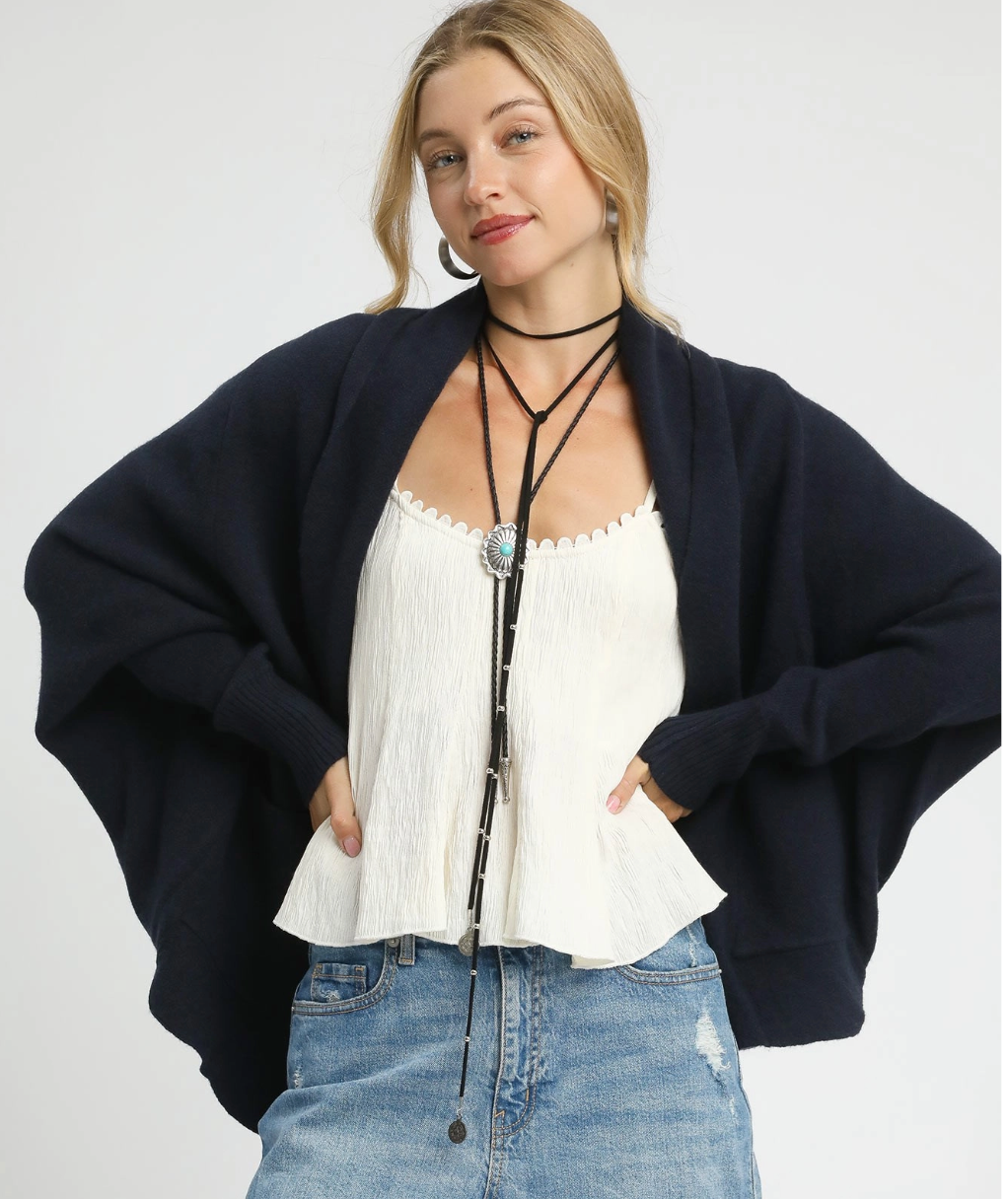 the Jenna - Navy Cardigan