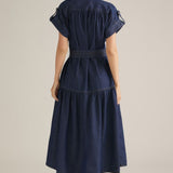 The Presley Denim Midi Dress