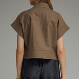 The Maris Pop Collar Button Top