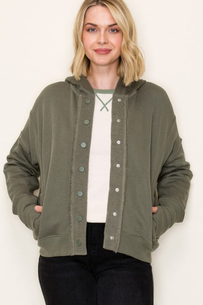 the Eleanor Button down hoodie