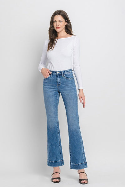 High Rise Flare Trouser Jeans - Vervet Denim   H1