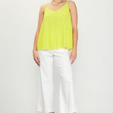 the Reva Pleated Sleeveless Blouse