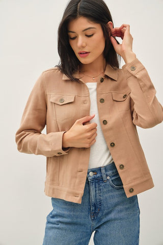 the Flynn - Tan Linen Jacket