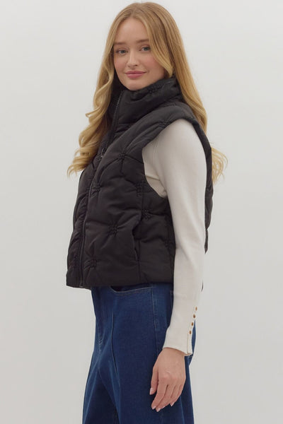 the Dana - Black Puffer Vest