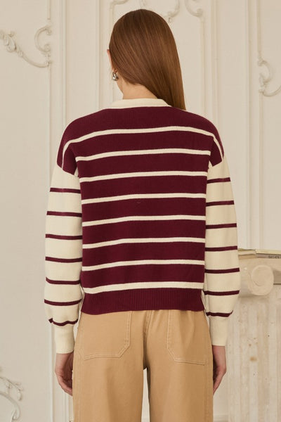 the Elise Striped Cardigan