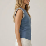 The Oliver Plaid Ruffle Sleeve Top