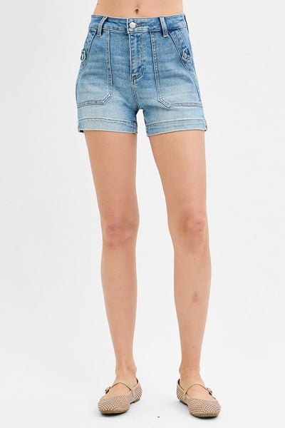 Patched Pocket high Rise - Risen Shorts
