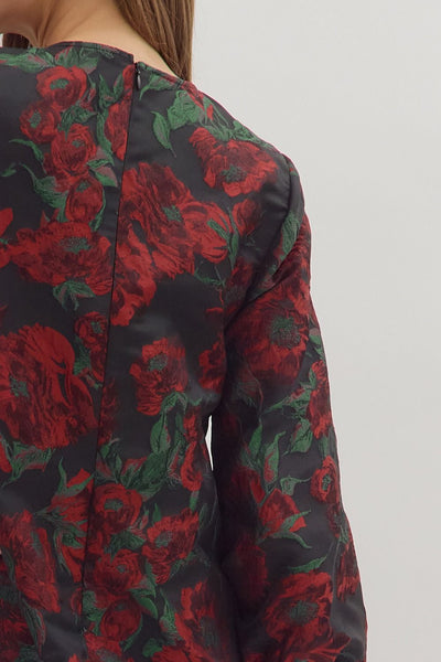 The Casey Floral Jacquard Dress