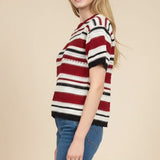 The Liberty Striped Crochet Knit Top