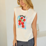 The Tomato Embroidered Graphic Top